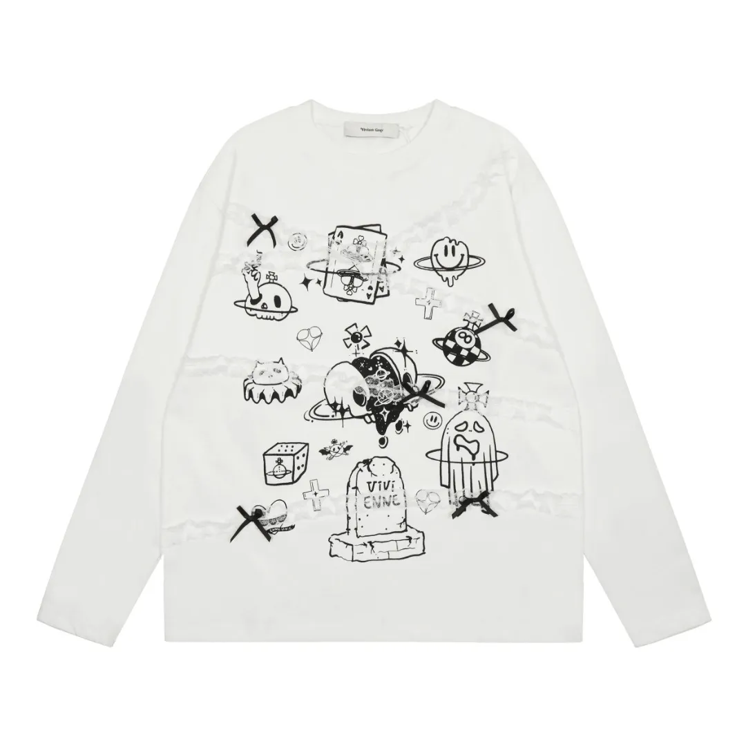 VIVI8819# vivienne west wood West Queen Vivienne Seoul limited dark style lace bow 🦋2024 design long sleeves with huge upper body piece Yabi dark style can be salty or sweet Size: S M L Uniform color